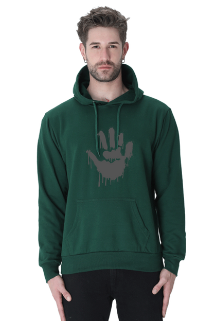 Palm Unisex Casual Hoodie Bottle Green