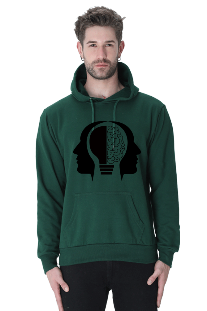 Memory Unisex Casual Hoodie Bottle Green