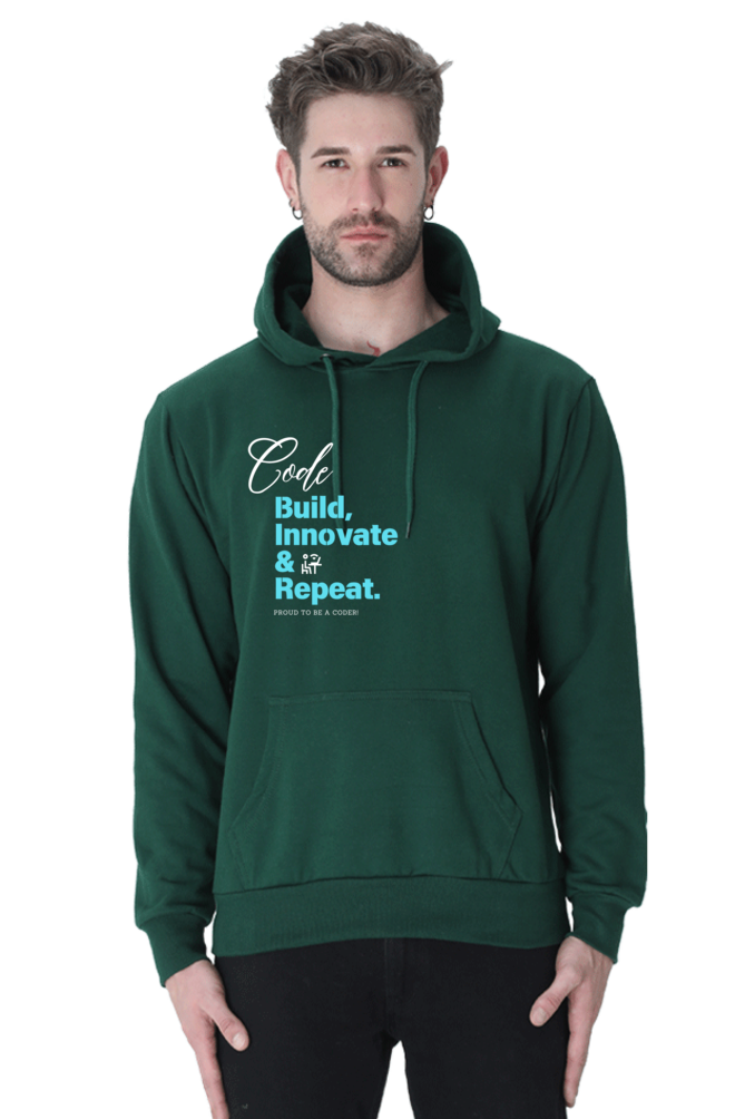 Coder Casual Hoodie Bottle Green