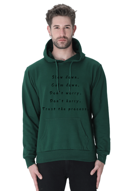 Trust the Process Unisex Casual Hoodie Bottle Green