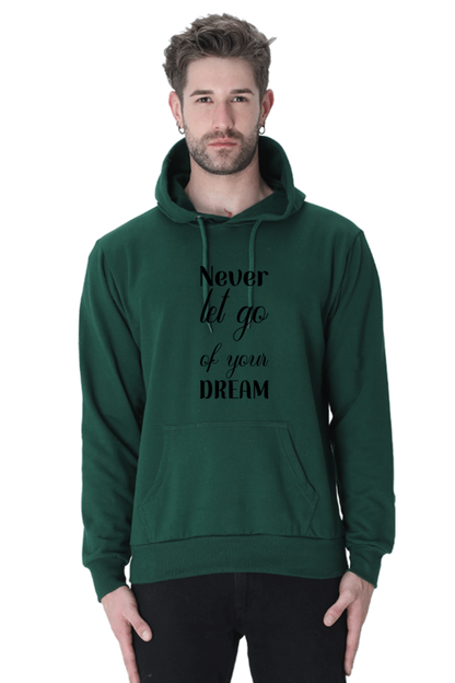 Never let go Unisex Casual Hoodie Bottle Green