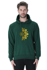 Golden Mandala Right Casual Hoodie Bottle Green