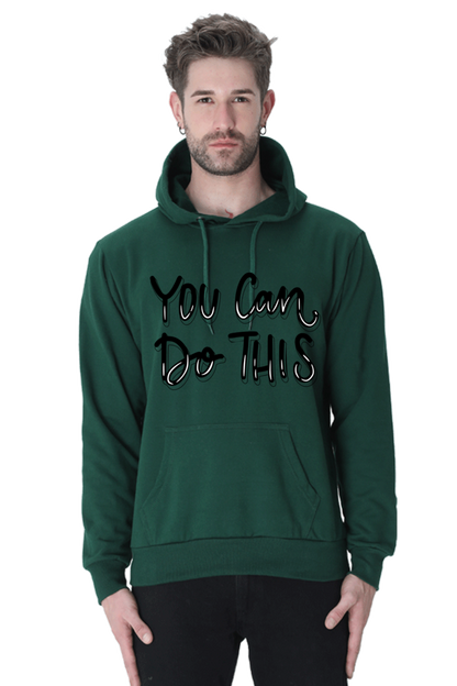 You can do this Unisex Casual Hoodie Bottle Green