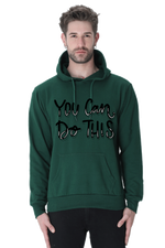 You can do this Casual Hoodie Bottle Green