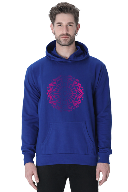 Purple Mandala Unisex Casual Hoodie Royal Blue