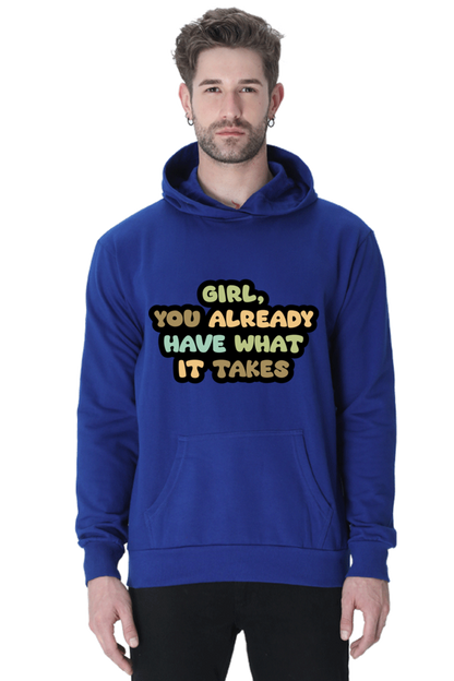 Girl Unisex Casual Hoodie Royal Blue