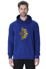 Golden Mandala Right Casual Hoodie Royal Blue