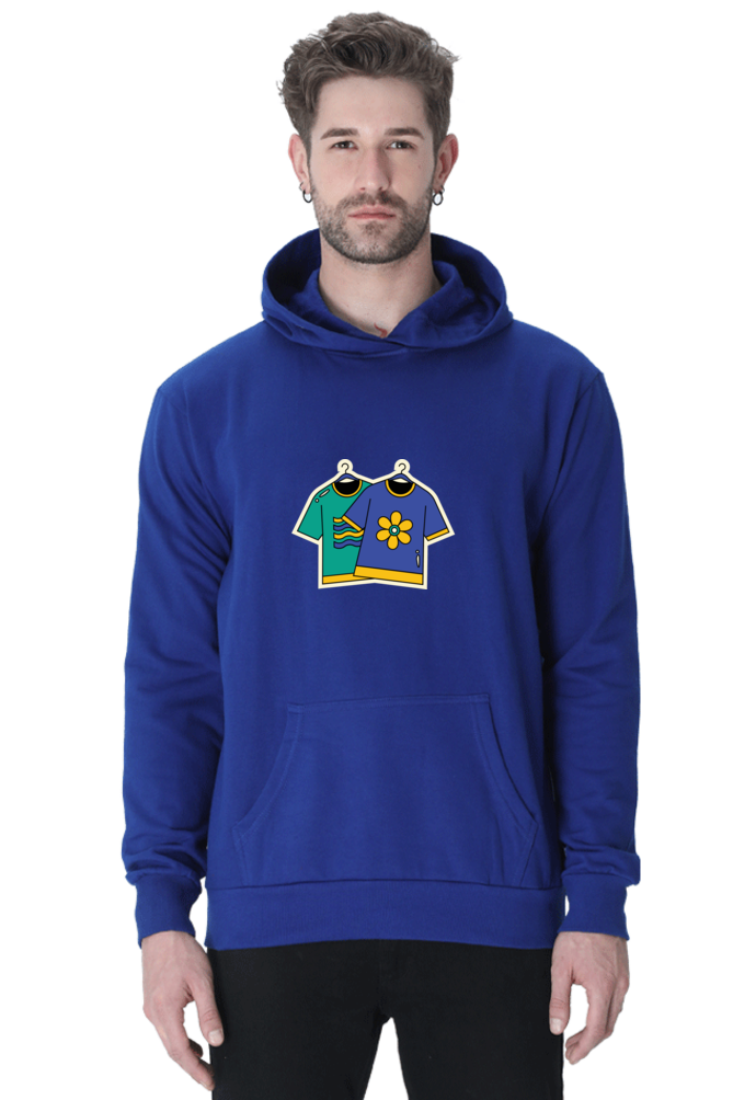 Twins Unisex Casual Hoodie Royal Blue