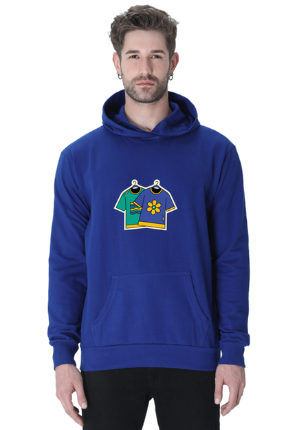 Twins Unisex Casual Hoodie Royal Blue