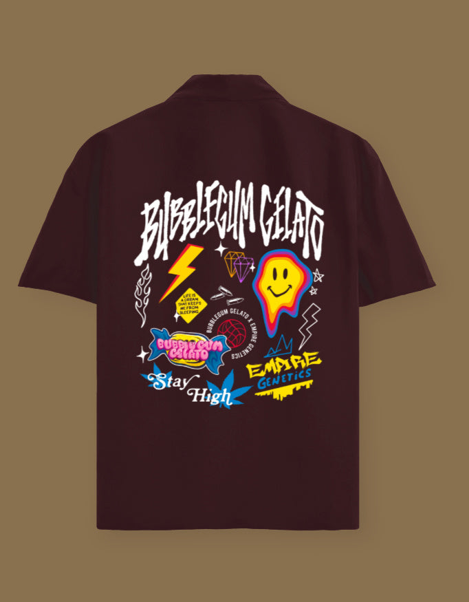 Bubblegum Gelato Oversized Cotton Shirt