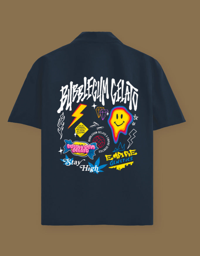 Bubblegum Gelato Oversized Cotton Shirt