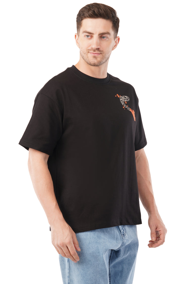 Drift With The Koi Oversized T-Shirt – Puff Print