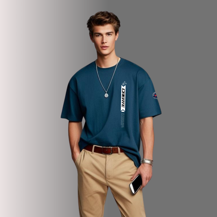 Create Oversized T-Shirt Petrol Blue