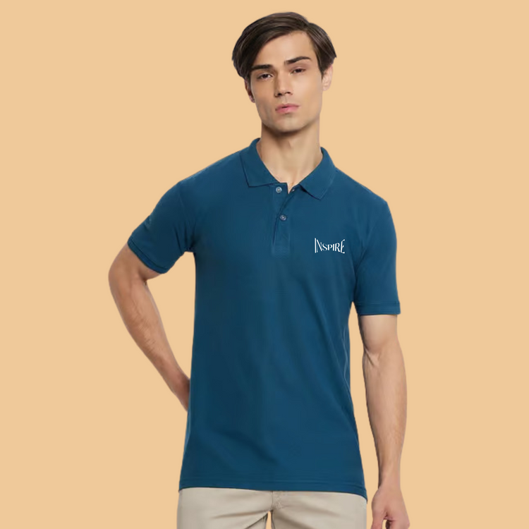 Inspire Men's Polo T-Shirt Navy Blue