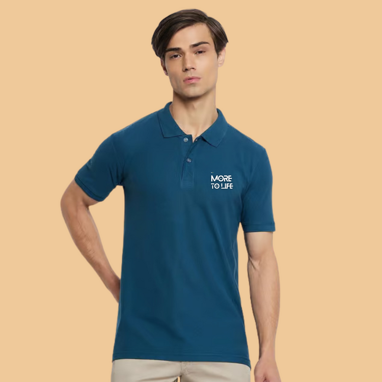 More to Life Polo T-Shirt Navy Blue