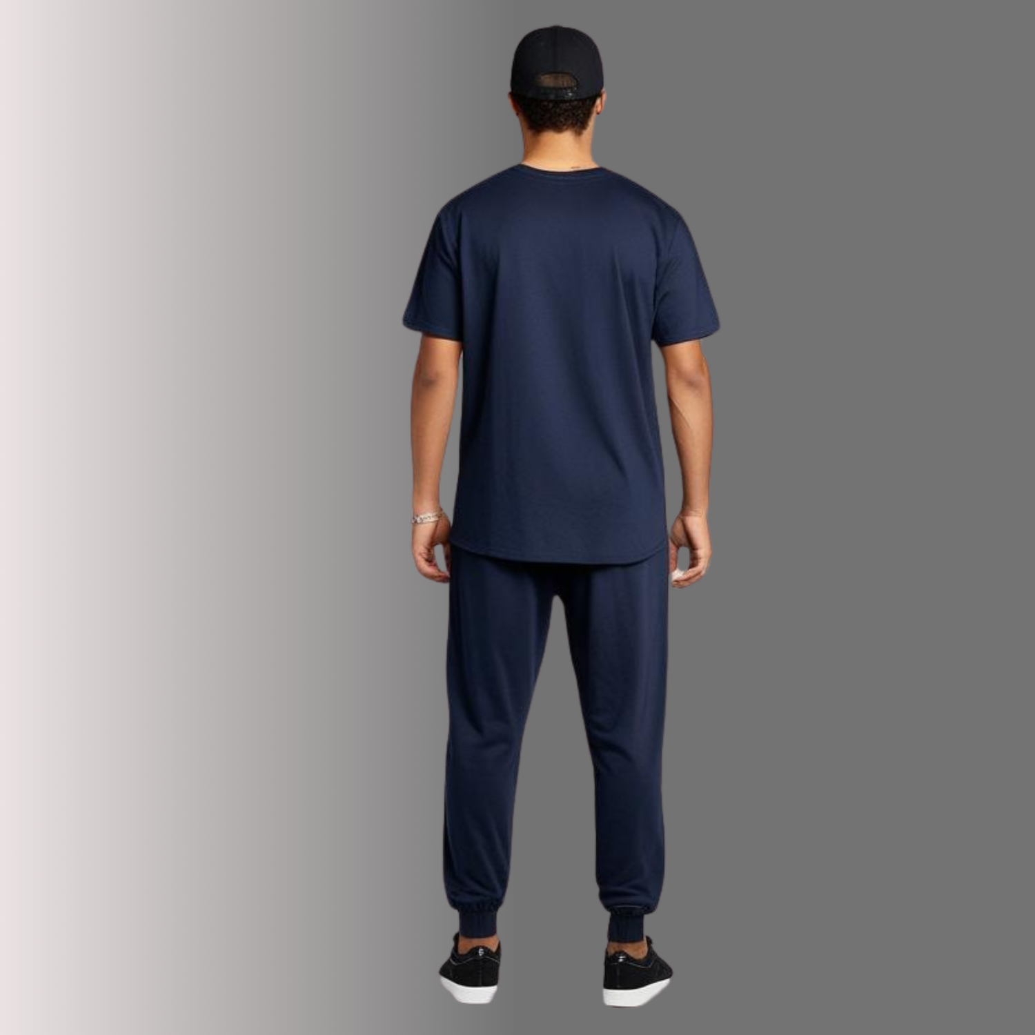 Navy Blue Oversized T-Shirt and Jogger