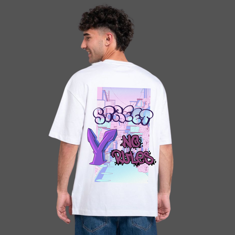 YNo Rules Terry Oversized T-Shirt White