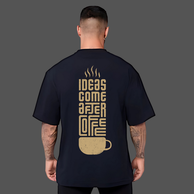 Ideas Terry Oversized T-Shirt Navy Blue