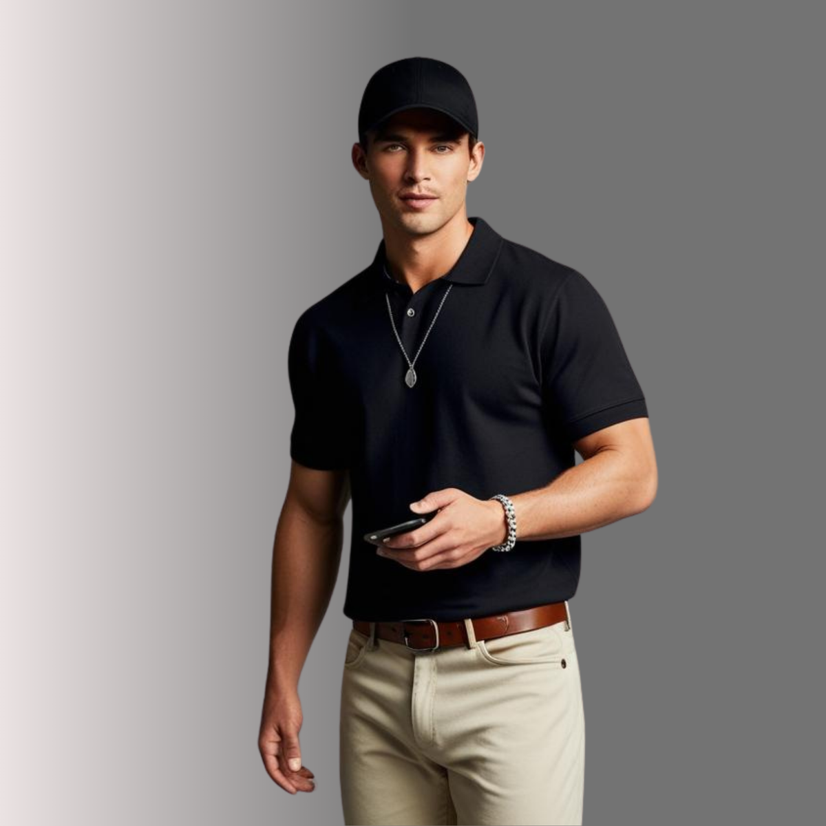 Black Polo T-Shirt