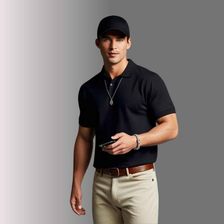 Black Polo T-Shirt