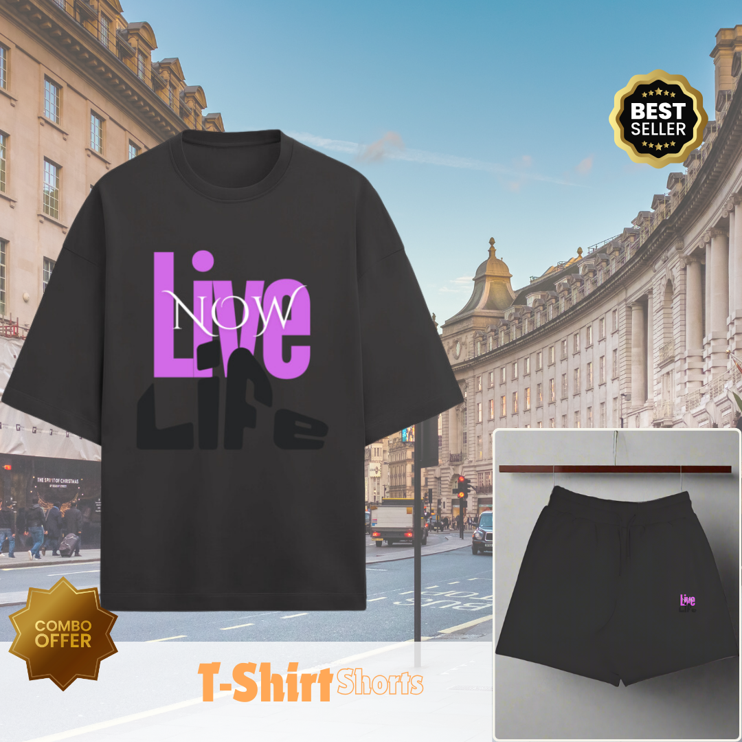 Unisex Live Life Now Oversized T-Shirts and Shorts