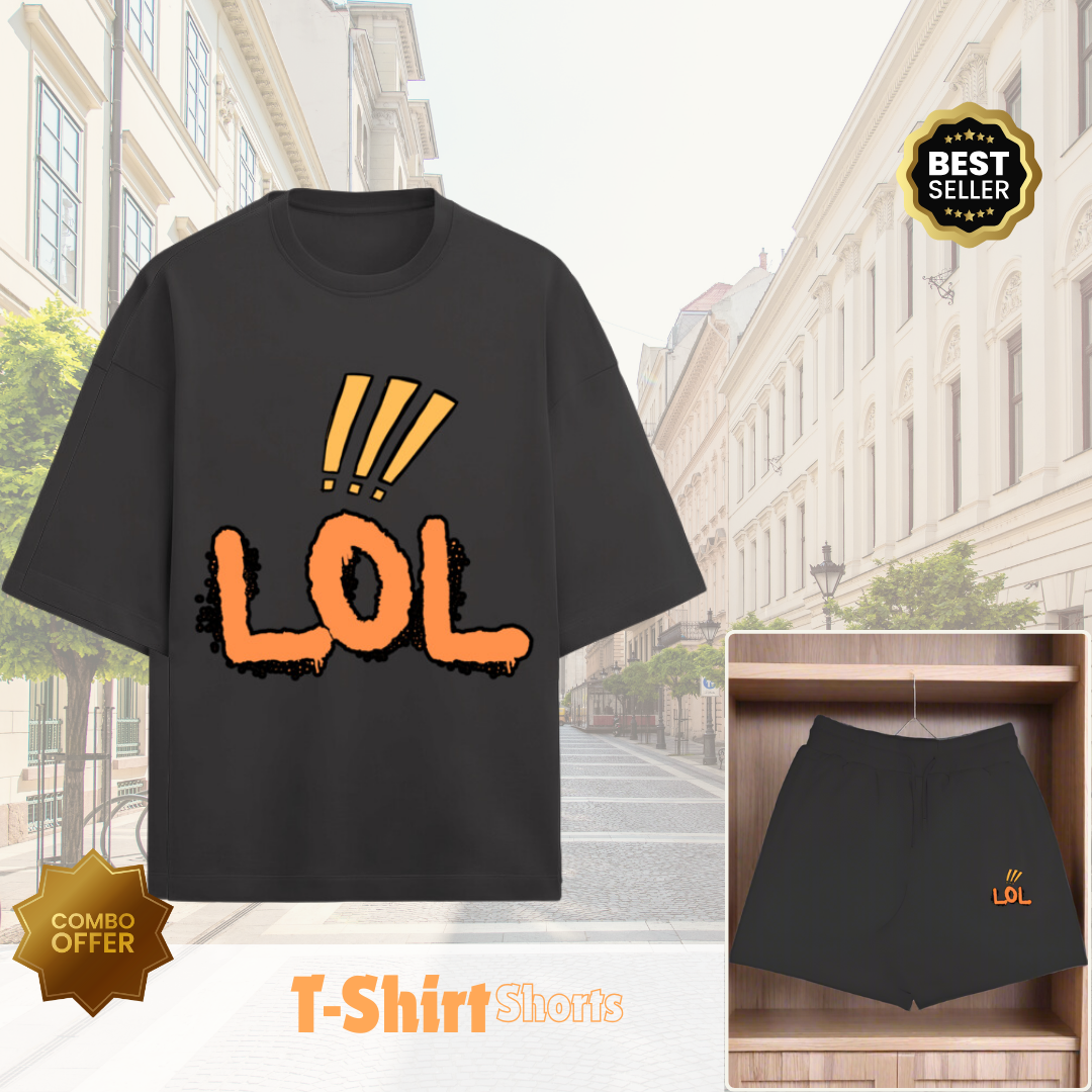 Unisex lol Oversized T-Shirt and Shorts