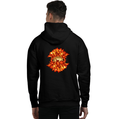 Autumn Leaves Unisex Black Oversized Hoodie