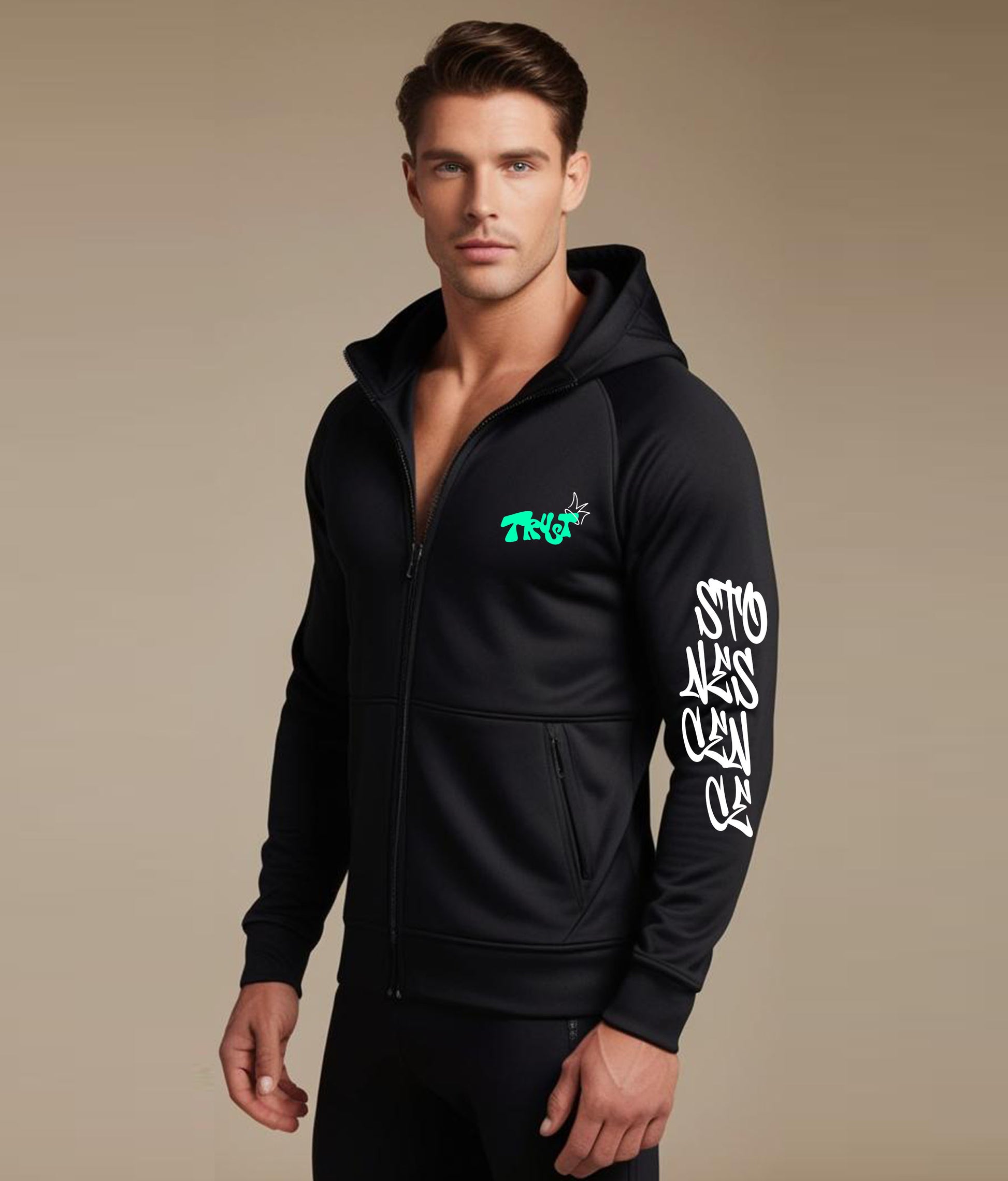 Trust Black Unisex Zipped Hoodie