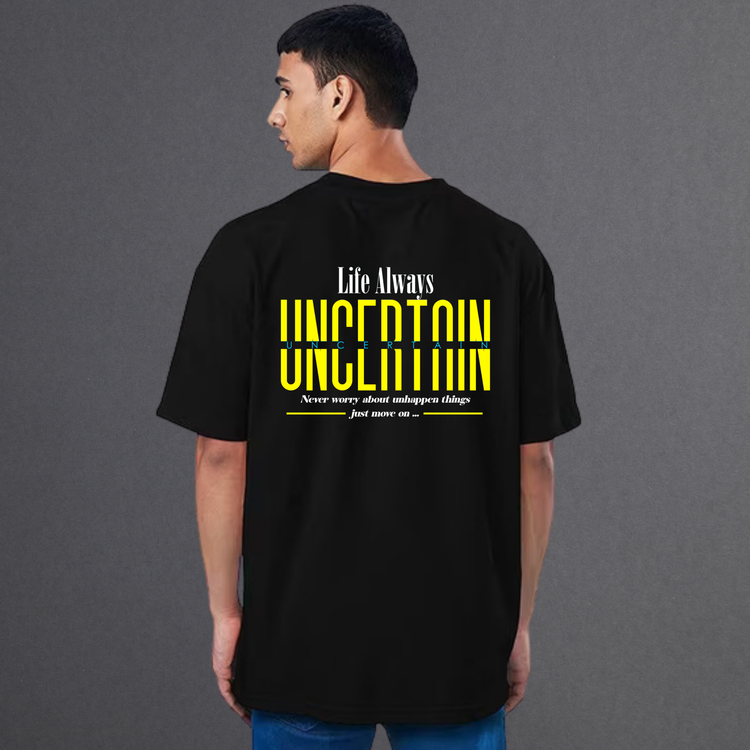 Uncertain Oversized T-Shirt Black