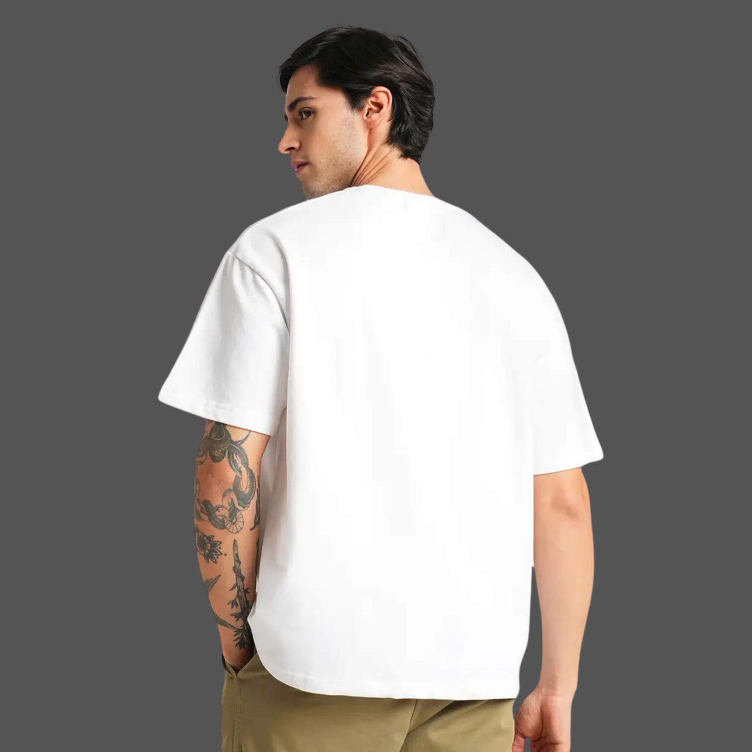White Terry Oversized T-Shirt