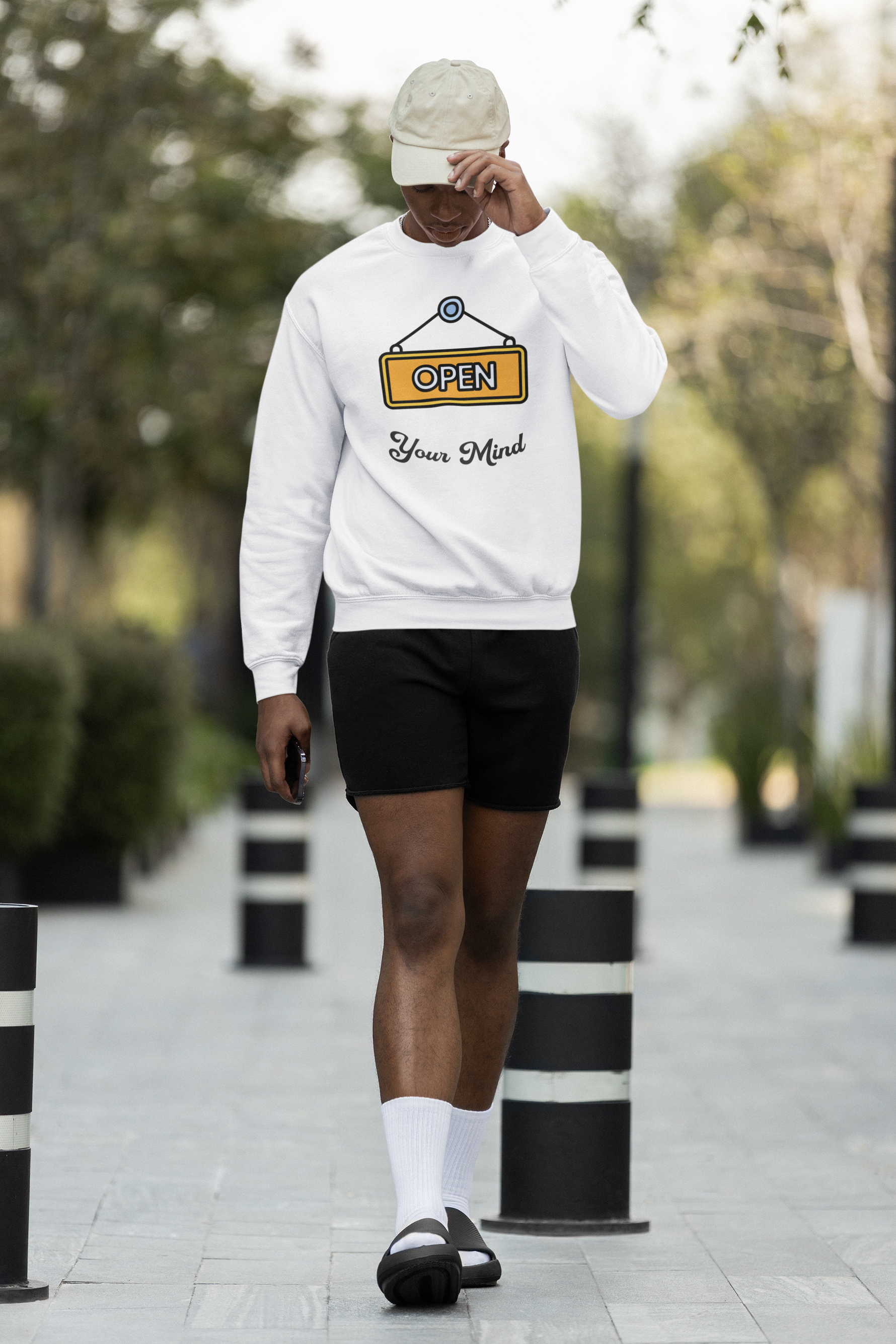 Open Your Mind Unisex Sweatshirt White