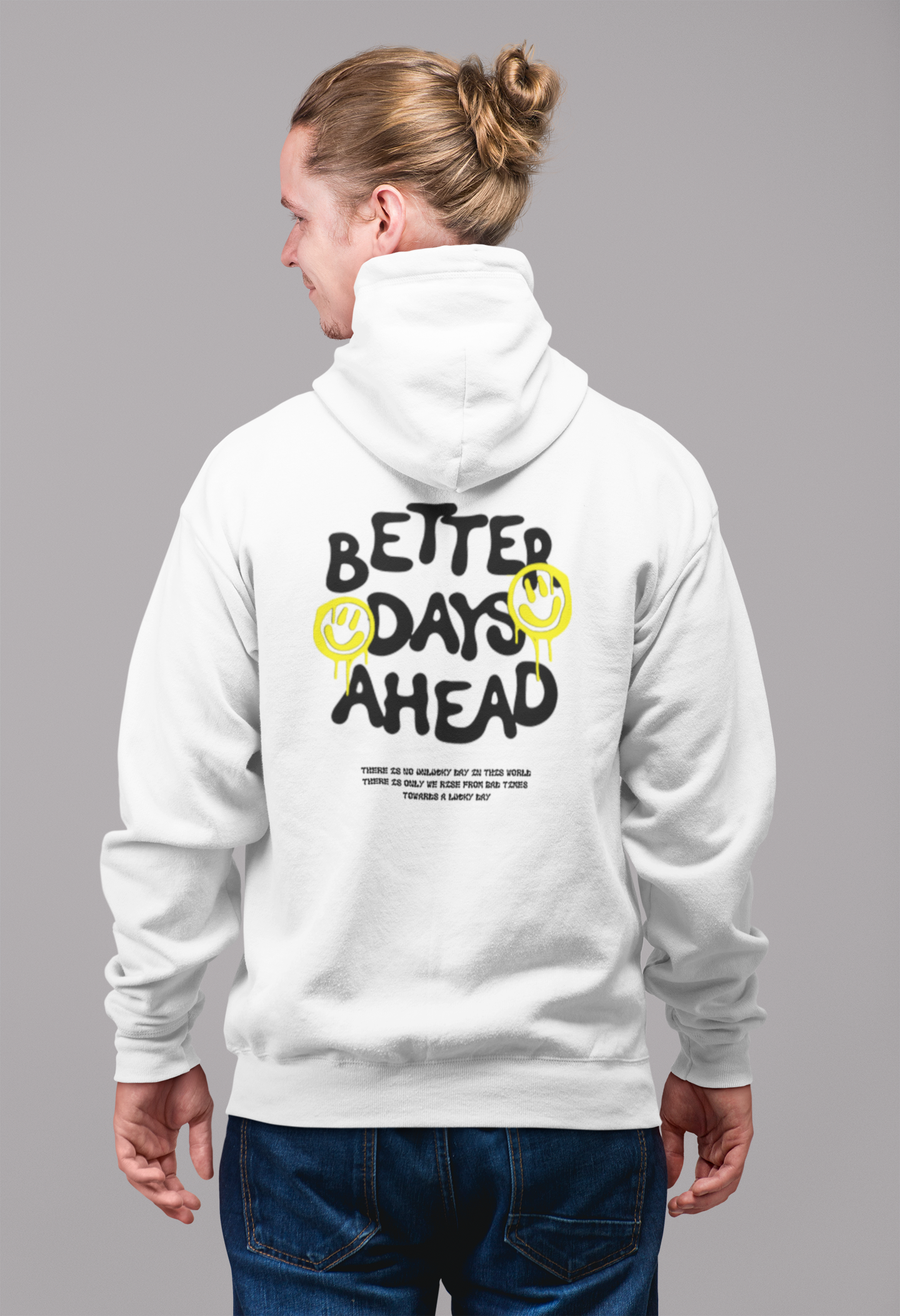 Better White Unisex Zipped Hoodie