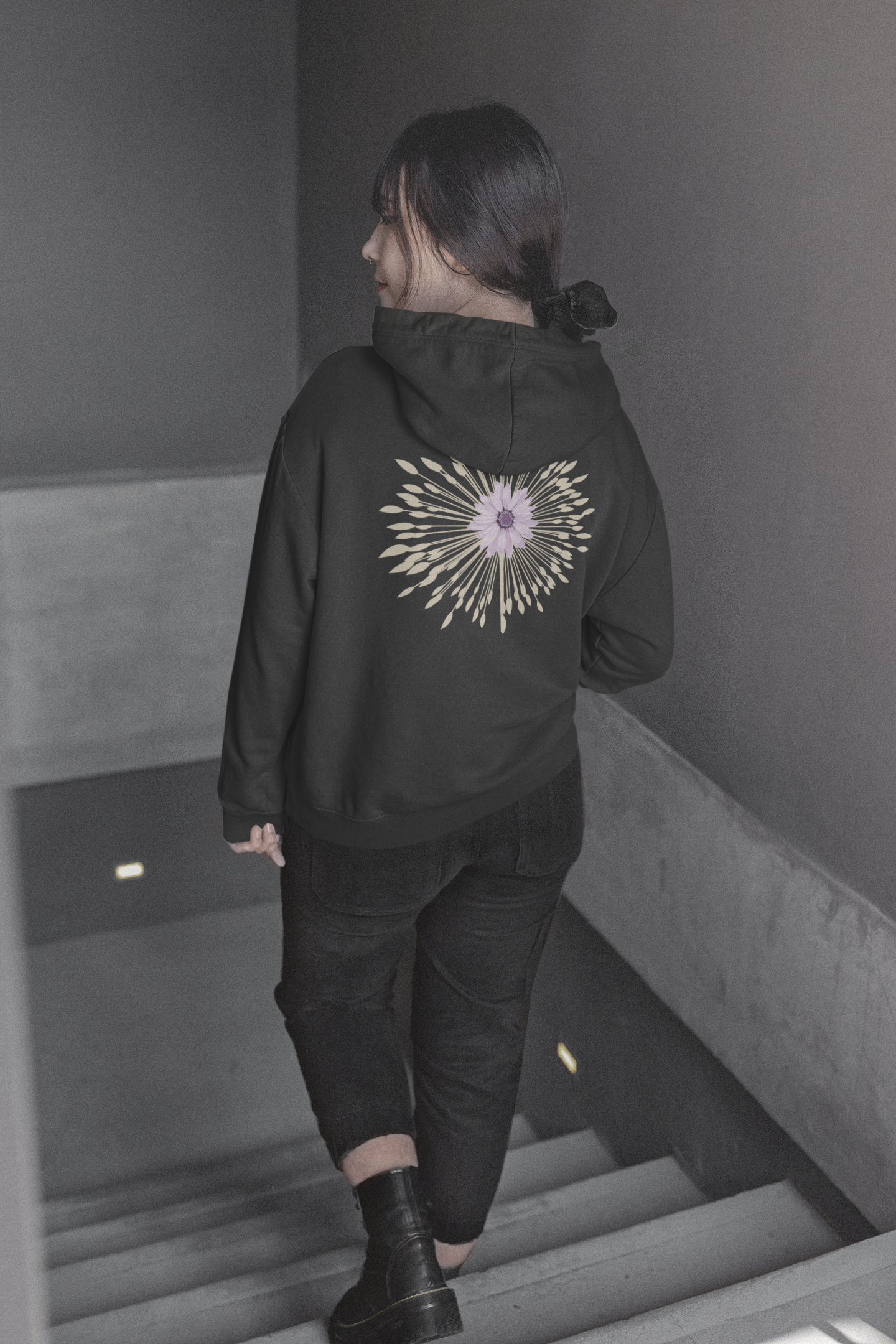 Flower Spike Unisex Zipped Hoodie