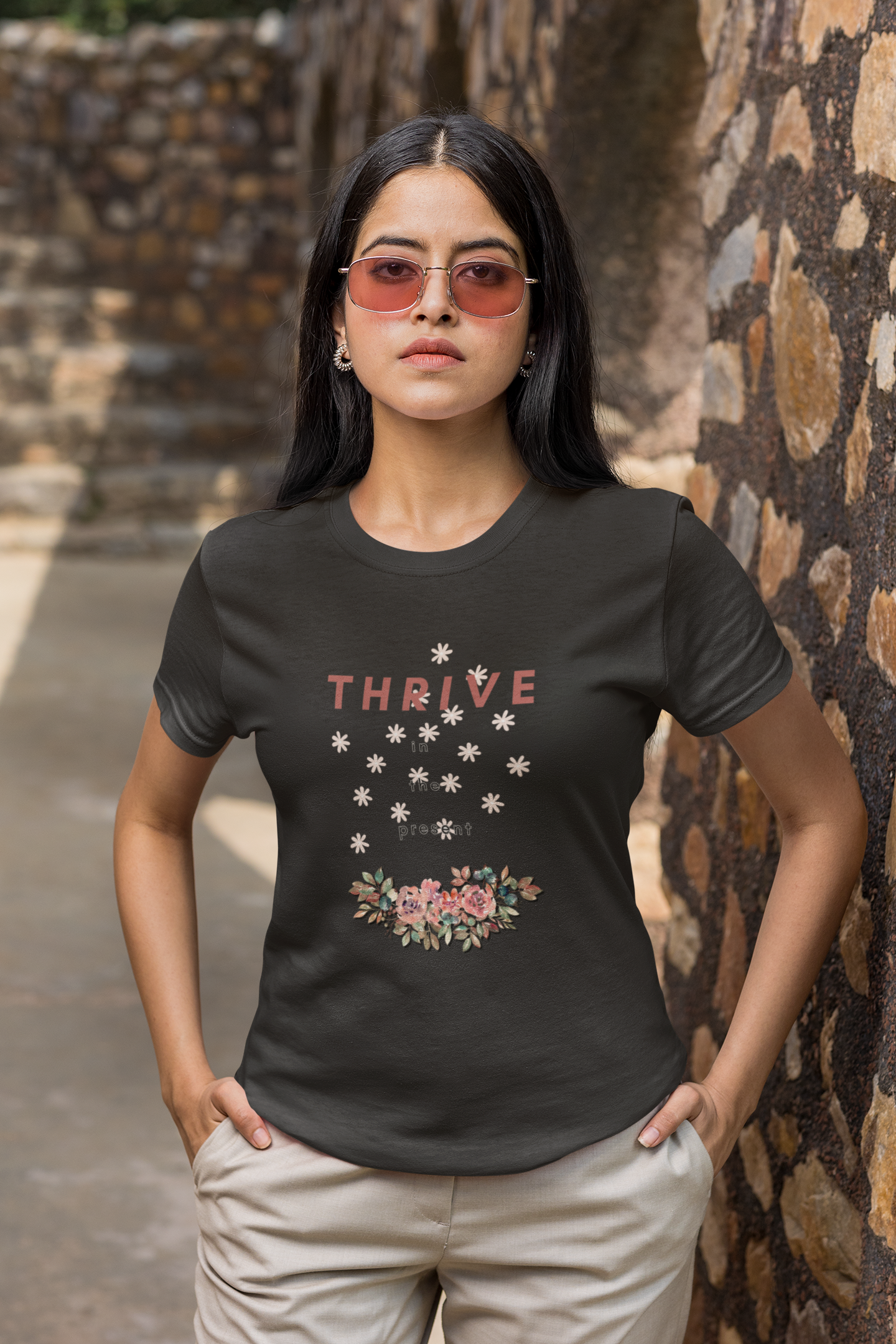 Thrive Women's T-Shirt Black