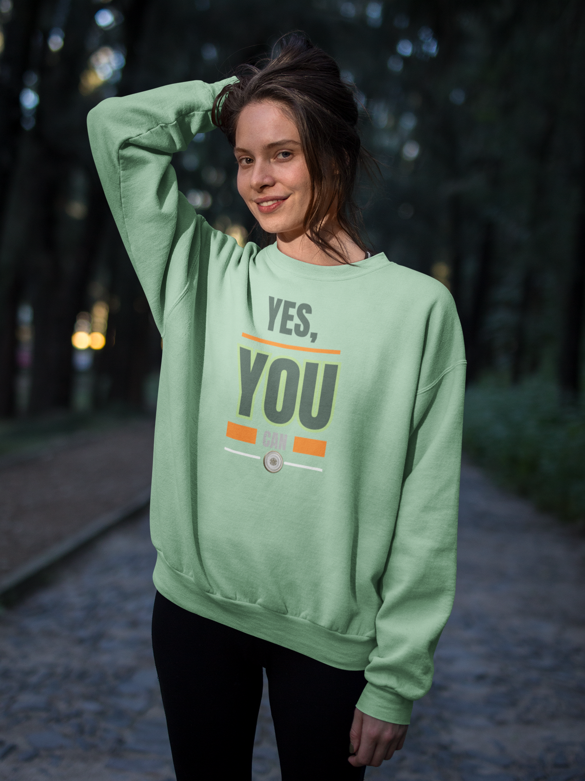 Yes You can Unisex Sweatshirt Mint Green