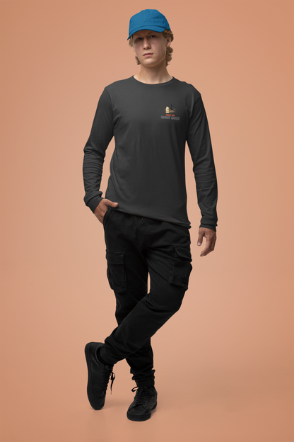 Make the right Move Men's Full Sleeve Round Neck T-Shirt Black