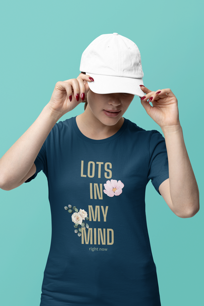 Lots in my Mind Women's T-Shirt Navy Blue