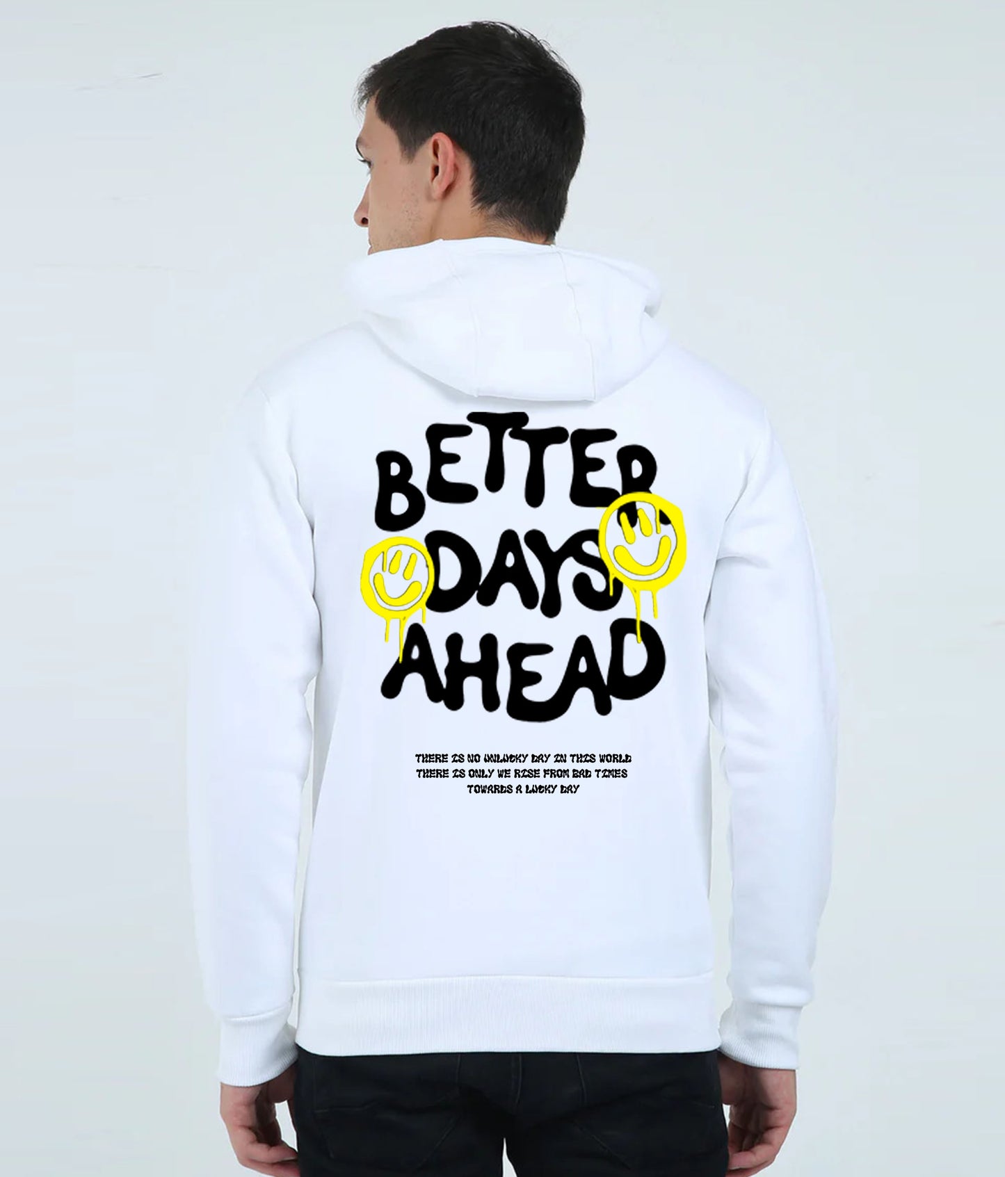 Better White Unisex Zipped Hoodie