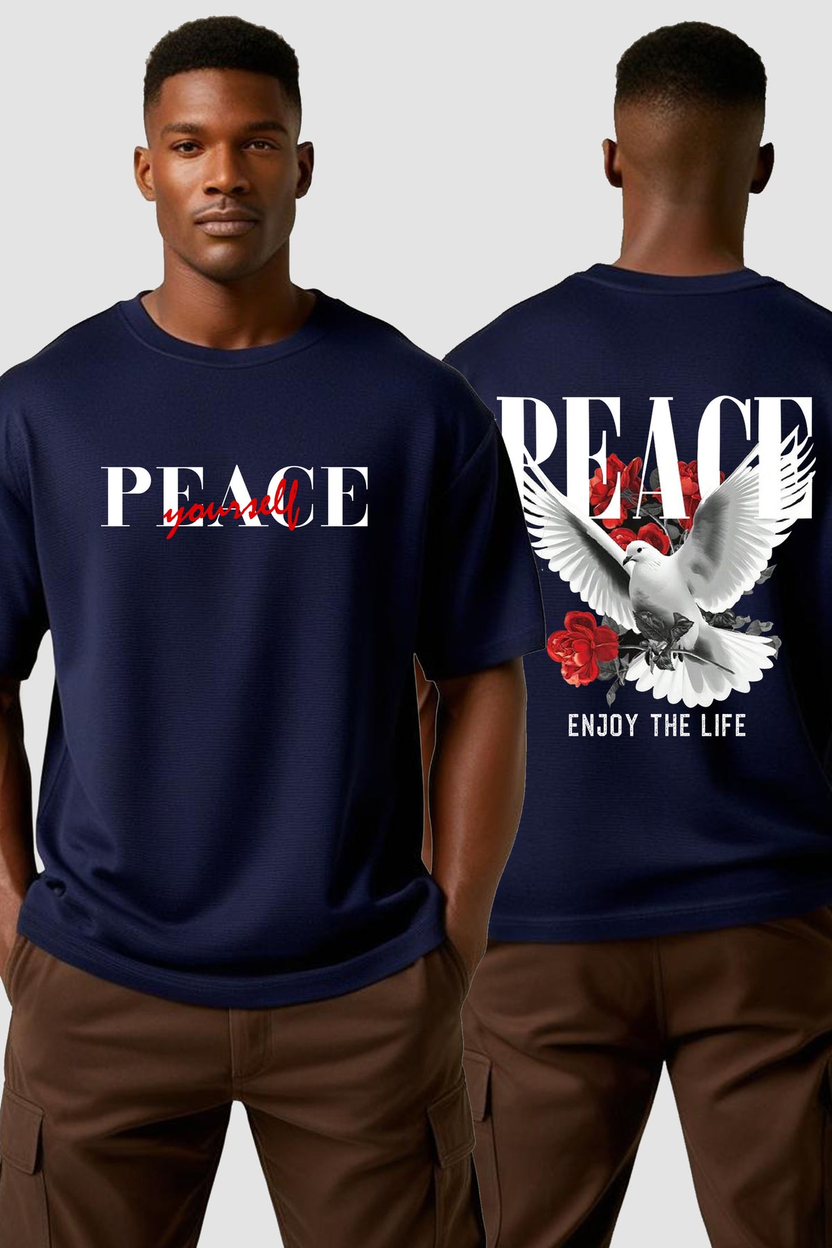 Peace Terry Oversized T-Shirt