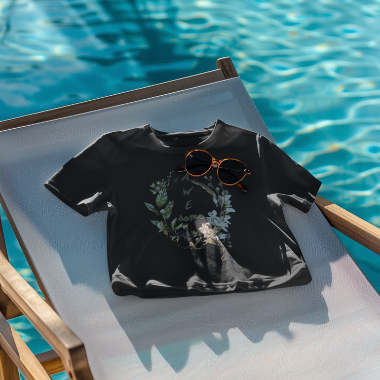Awesome Time Crop Top Black