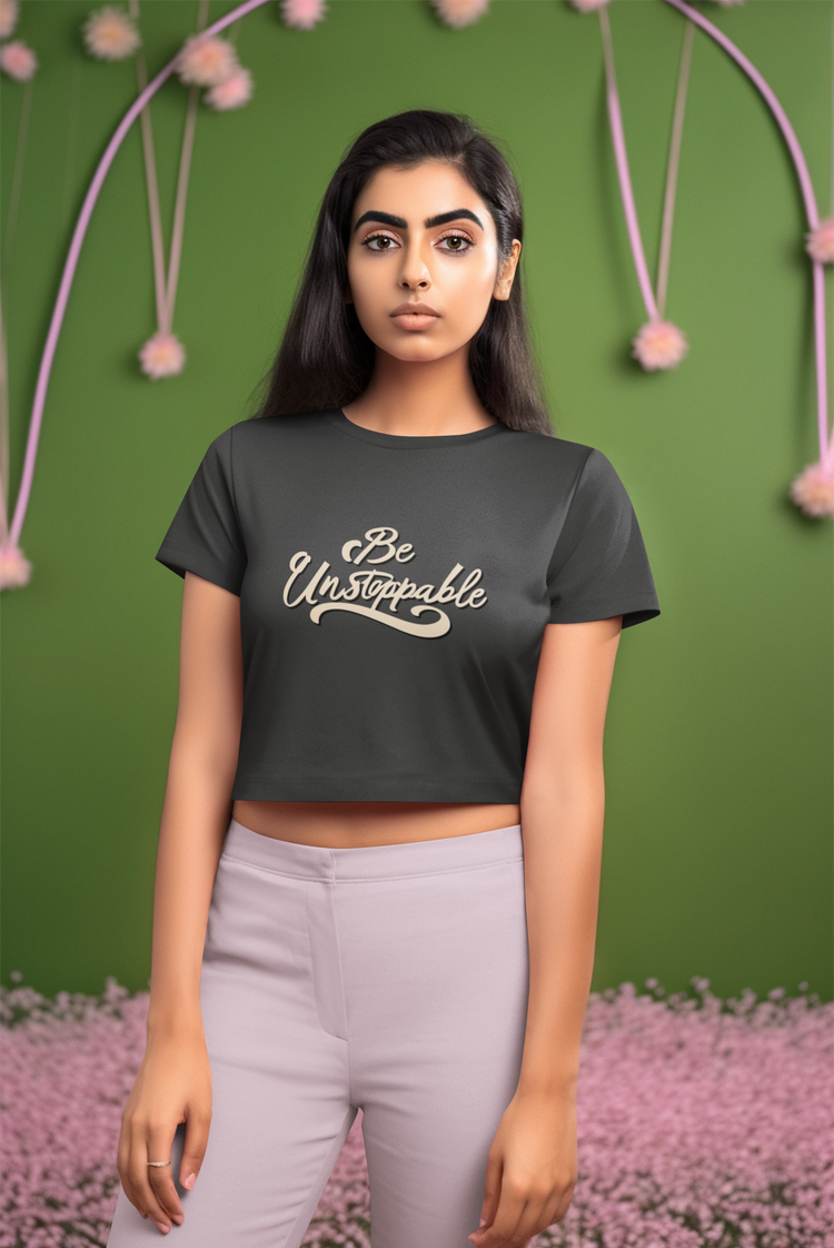 Be Unstoppable Crop Top Black