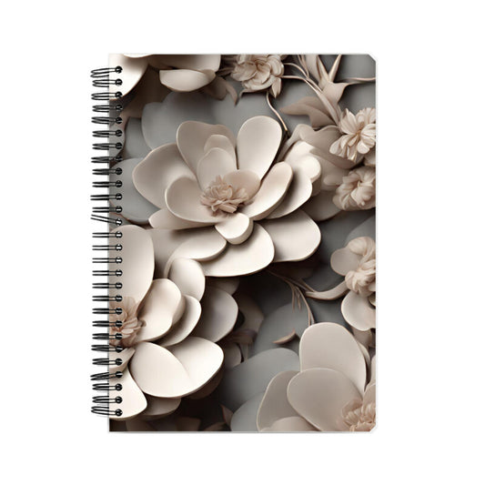 3D Art Clay Flowers Notebook A5