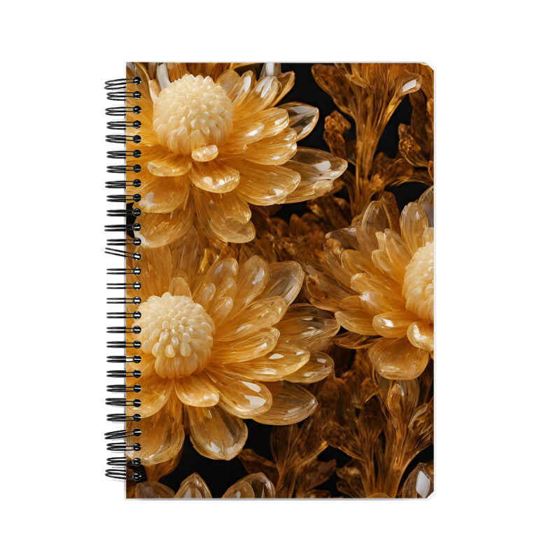 Orange Flowers Notebook A5