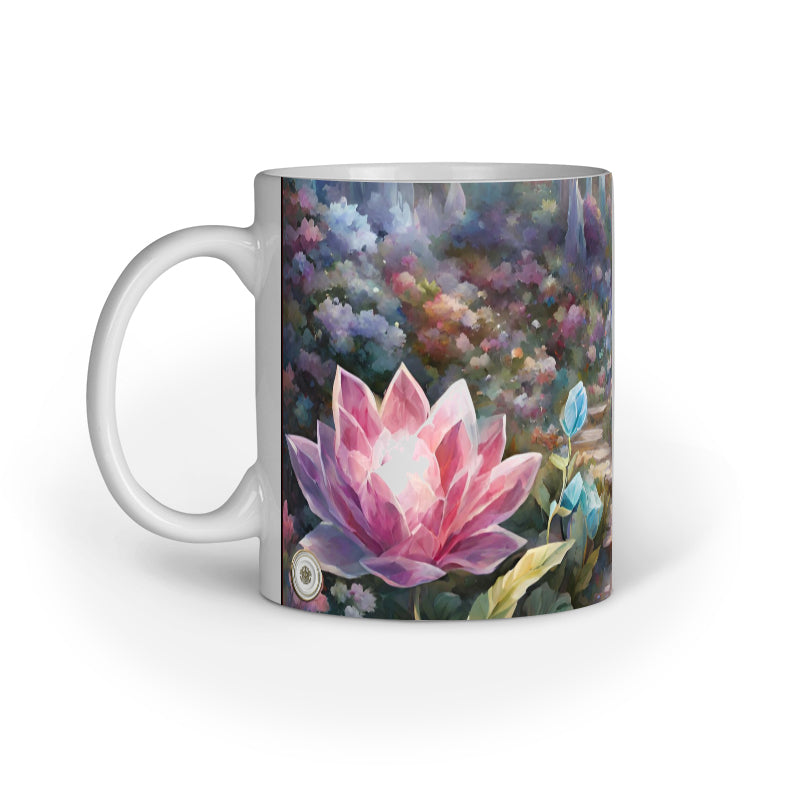 Garden Pathway Inner Colored Mug White