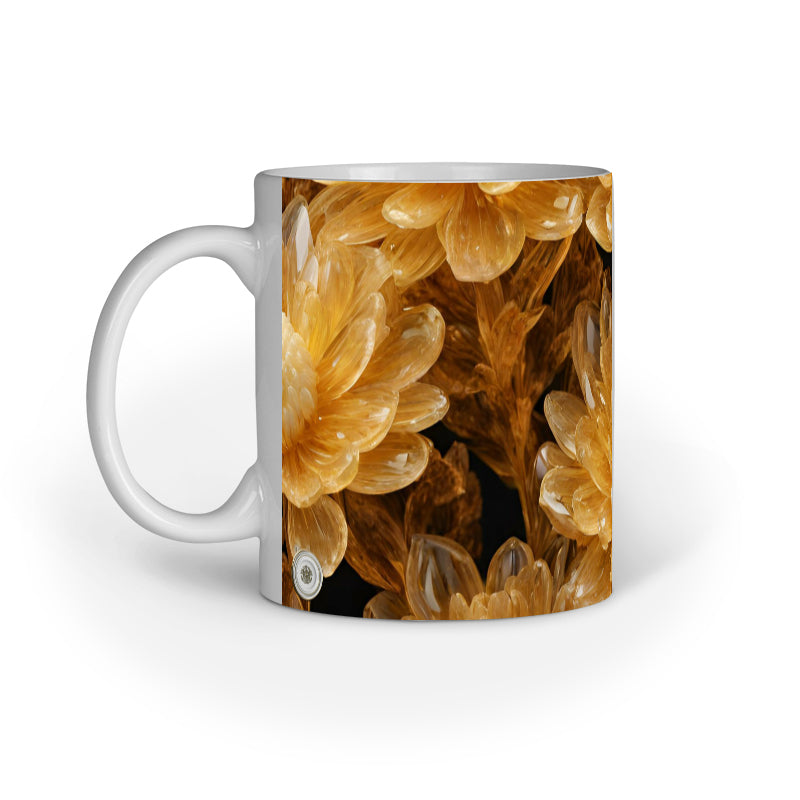 Citrine Flowers Inner Colored Mug White