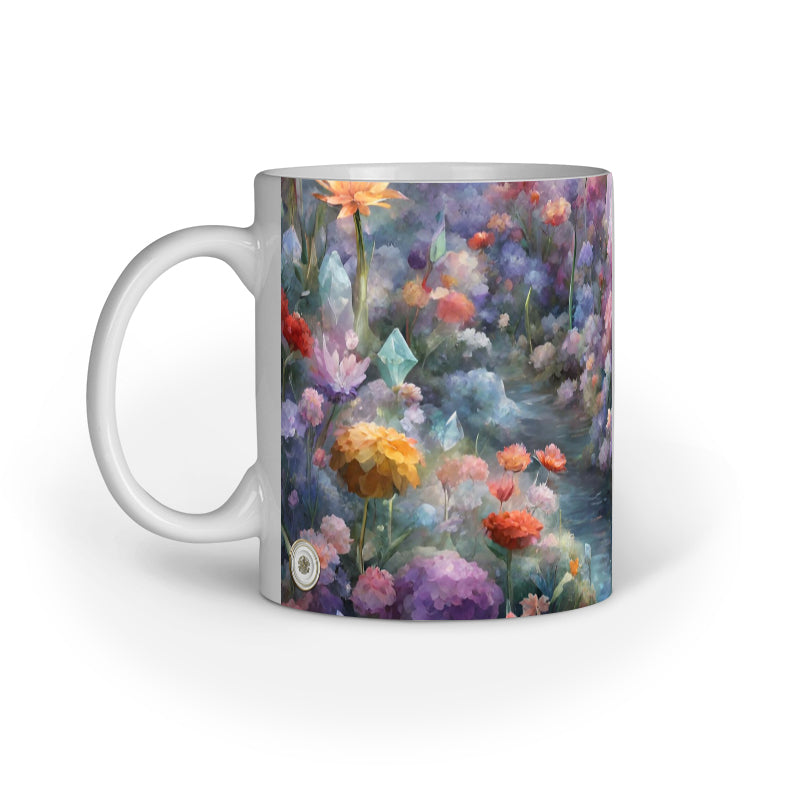 Crystal Stream Inner Colored Mug White