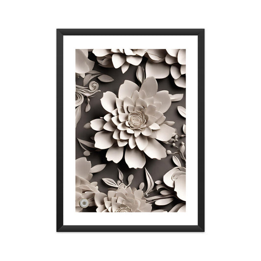 Clay Flower Framed Art A3 Framed