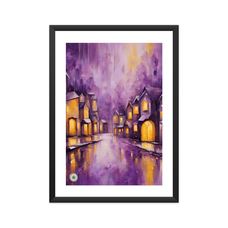 Village Framed Art A3 Framed