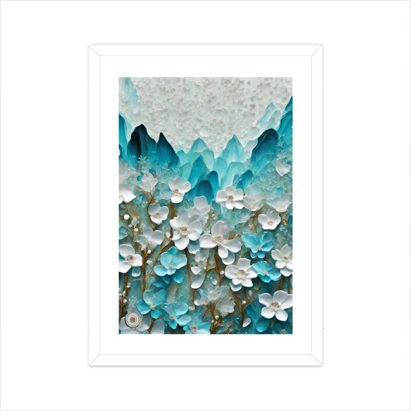 Mountain Framed Art A3 Framed - White