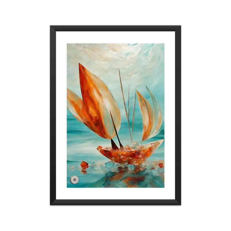 Boat B Framed Art A4 Framed